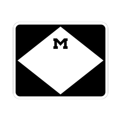 M-Blank3 (Michigan) (Road Sign) STICKER Vinyl Kiss-Cut Decal 6 Inch White - The Sticker Space