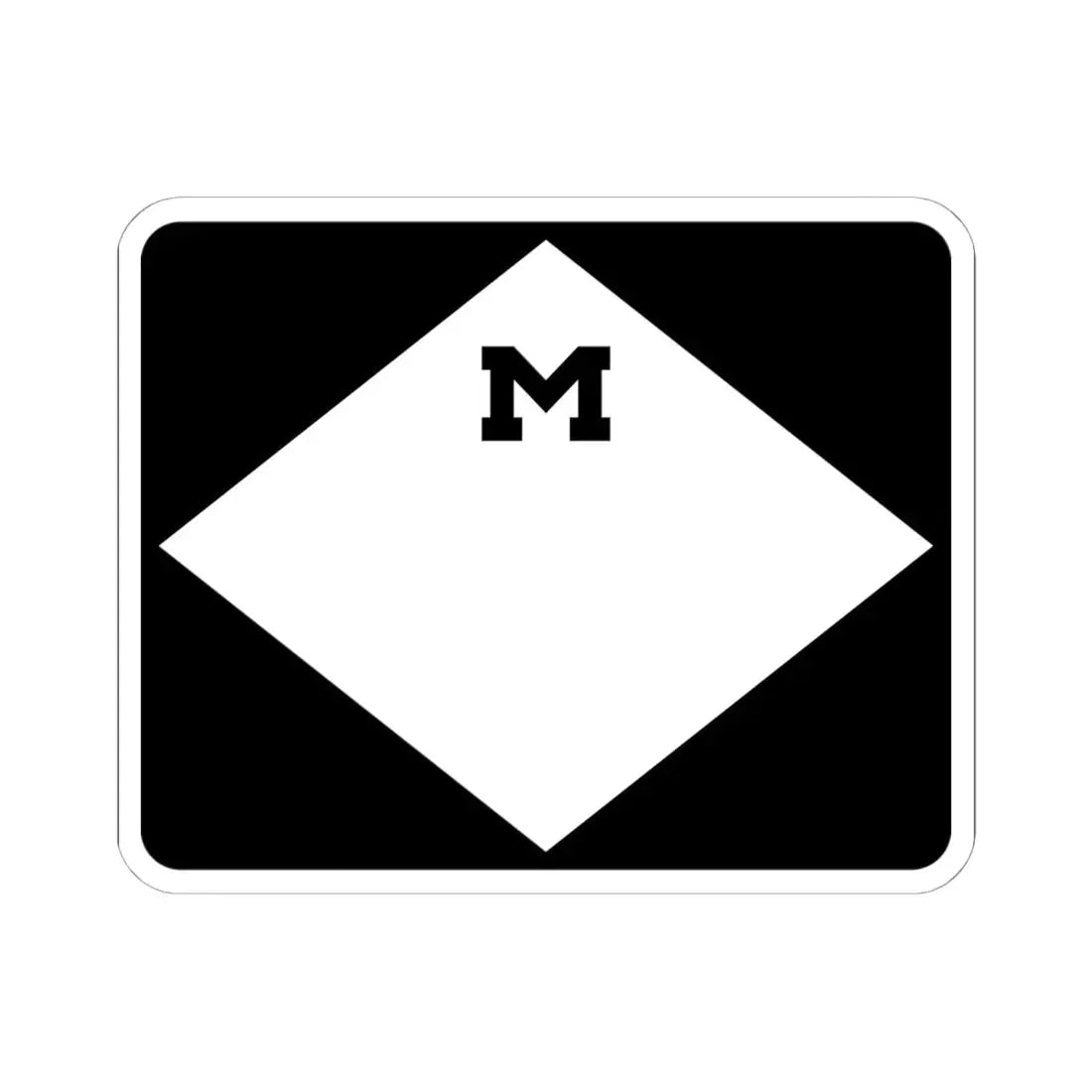 M-Blank3 (Michigan) (Road Sign) STICKER Vinyl Kiss-Cut Decal - The Sticker Space