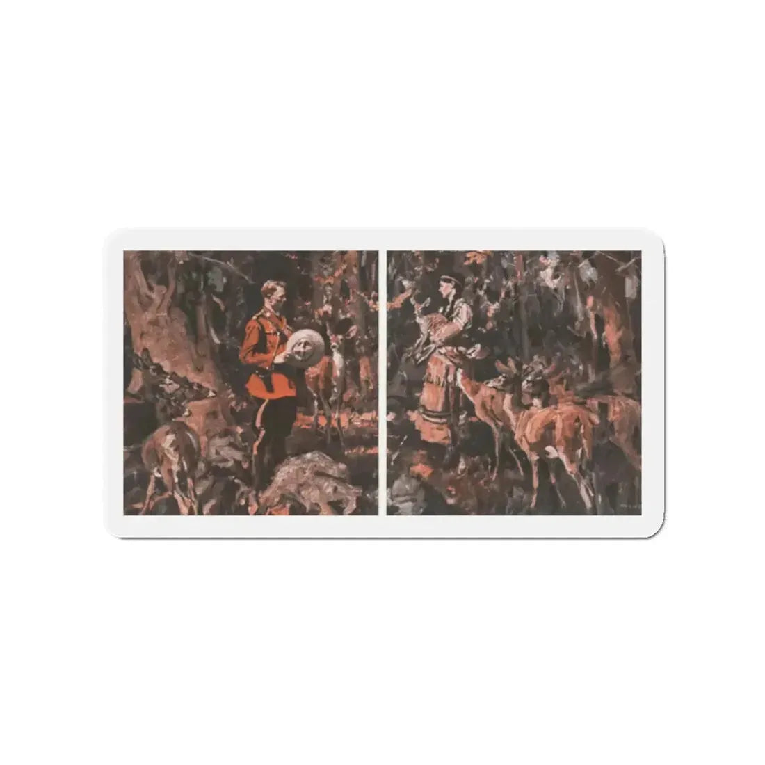 M'sieu Sweetheart (Pt. 2-1), McCall's, July 1930 (Magazine Illustration) Refrigerator Magnet 2 Inch - The Sticker Space