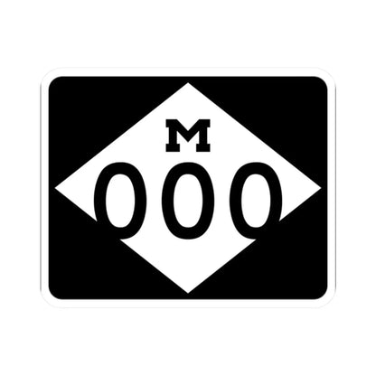 M-Template3 (Michigan) (Road Sign) STICKER Vinyl Kiss-Cut Decal 2 Inch White - The Sticker Space