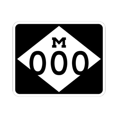 M-Template3 (Michigan) (Road Sign) STICKER Vinyl Kiss-Cut Decal 6 Inch White - The Sticker Space