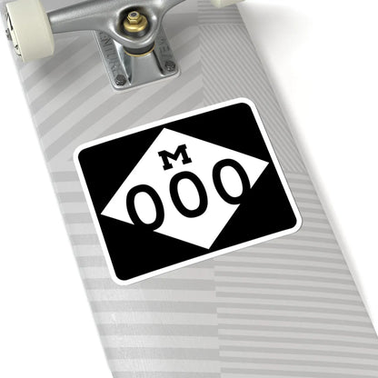 M-Template3 (Michigan) (Road Sign) STICKER Vinyl Kiss-Cut Decal - The Sticker Space