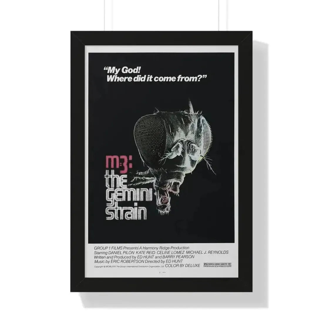 M3 THE GEMINI STRAIN 1979 - Framed Movie Poster 16″ x 24″ Black - The Sticker Space