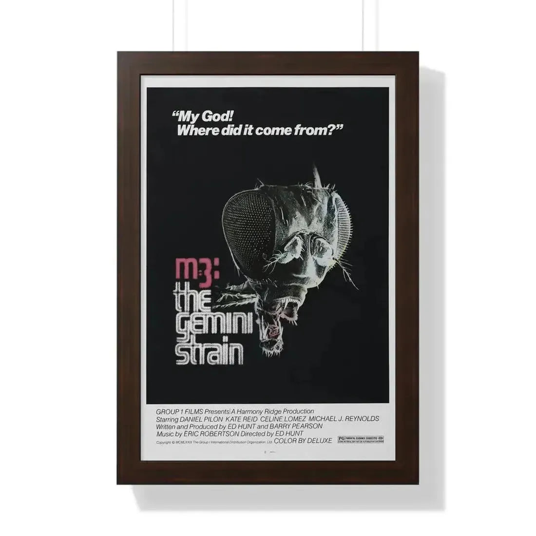 M3 THE GEMINI STRAIN 1979 - Framed Movie Poster 16″ x 24″ Walnut - The Sticker Space