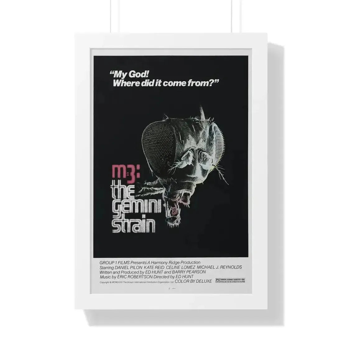 M3 THE GEMINI STRAIN 1979 - Framed Movie Poster 16″ x 24″ White - The Sticker Space