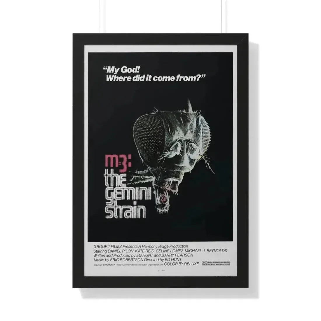 M3 THE GEMINI STRAIN 1979 - Framed Movie Poster 20" x 30" Black - The Sticker Space