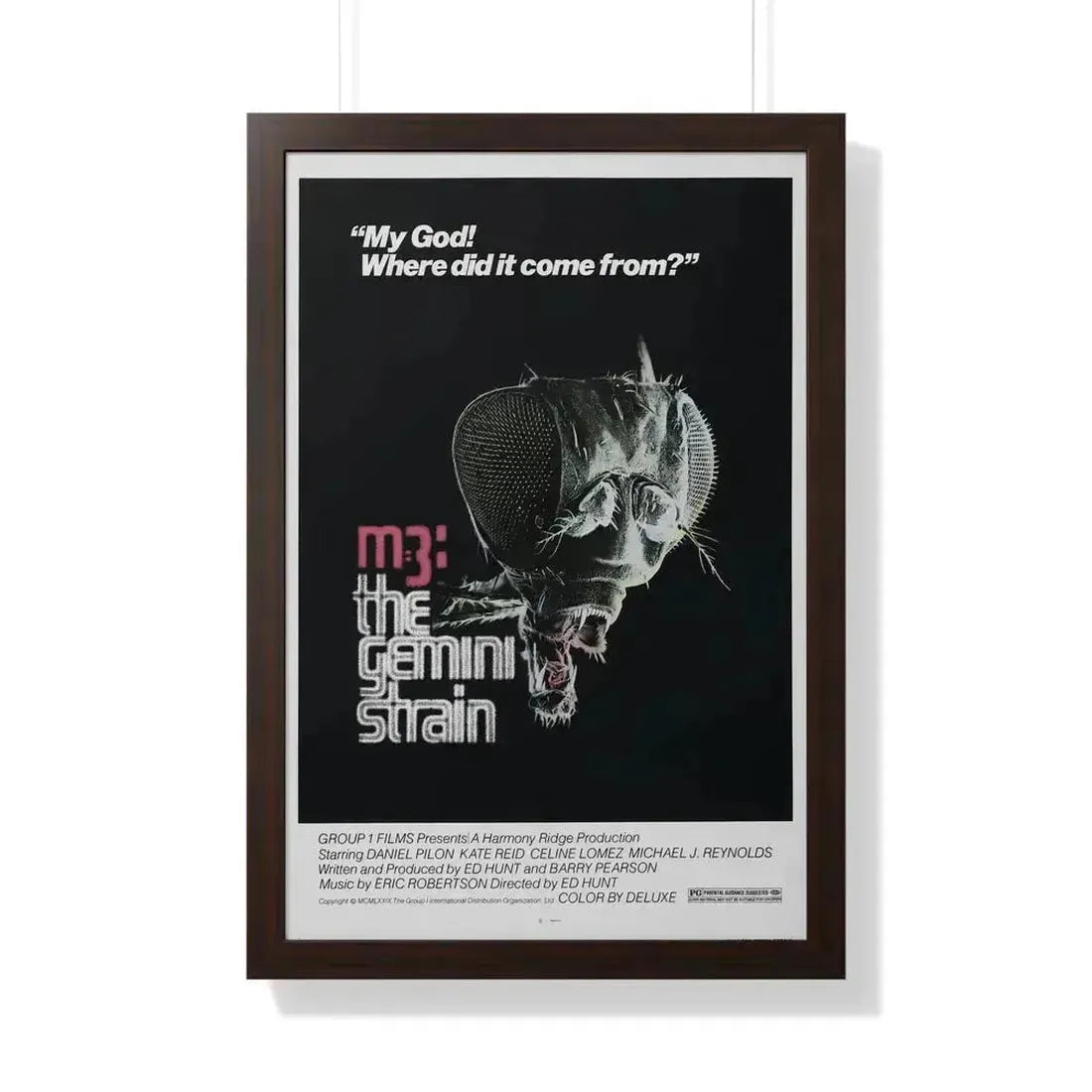 M3 THE GEMINI STRAIN 1979 - Framed Movie Poster 20" x 30" Walnut - The Sticker Space