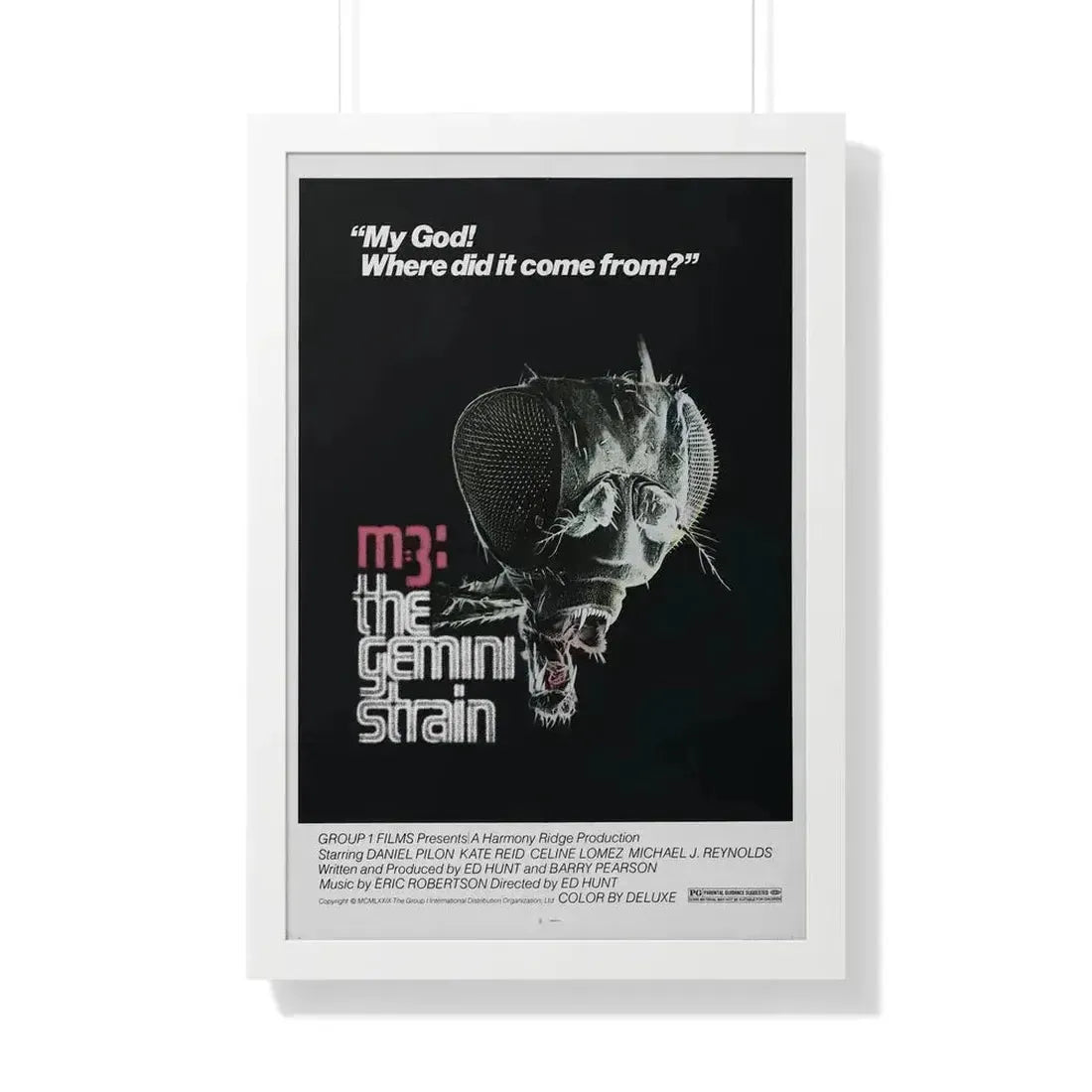 M3 THE GEMINI STRAIN 1979 - Framed Movie Poster 20" x 30" White - The Sticker Space