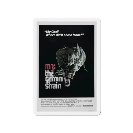 M3 THE GEMINI STRAIN 1979 Movie Poster - Refrigerator Magnet 2 Inch Die-Cut - The Sticker Space