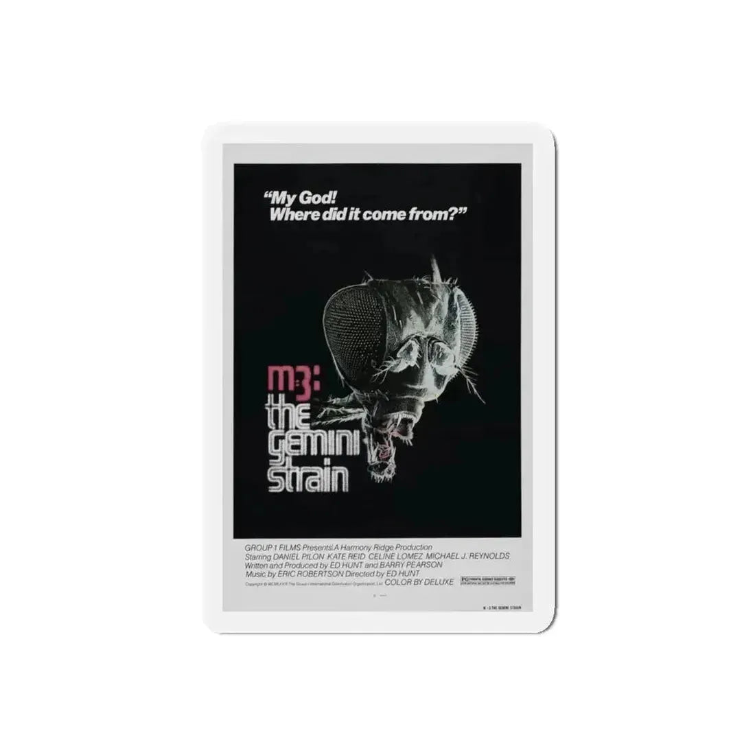 M3 THE GEMINI STRAIN 1979 Movie Poster - Refrigerator Magnet 5 Inch Die-Cut - The Sticker Space