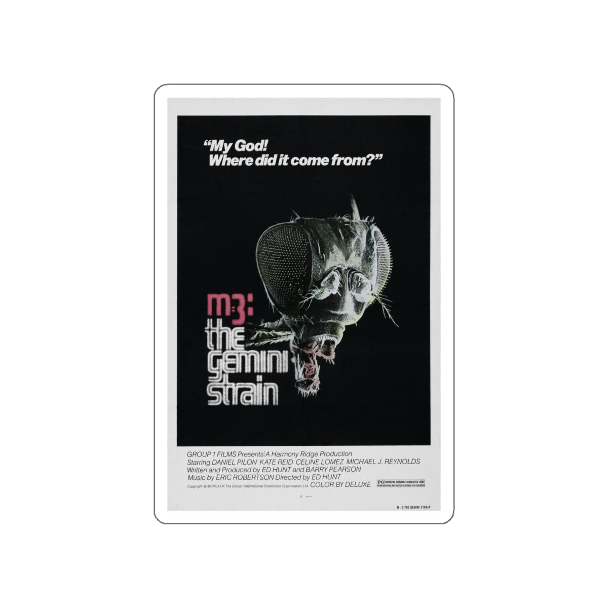 M3 THE GEMINI STRAIN 1979 Movie Poster STICKER Vinyl Die-Cut Decal-4 Inch-The Sticker Space