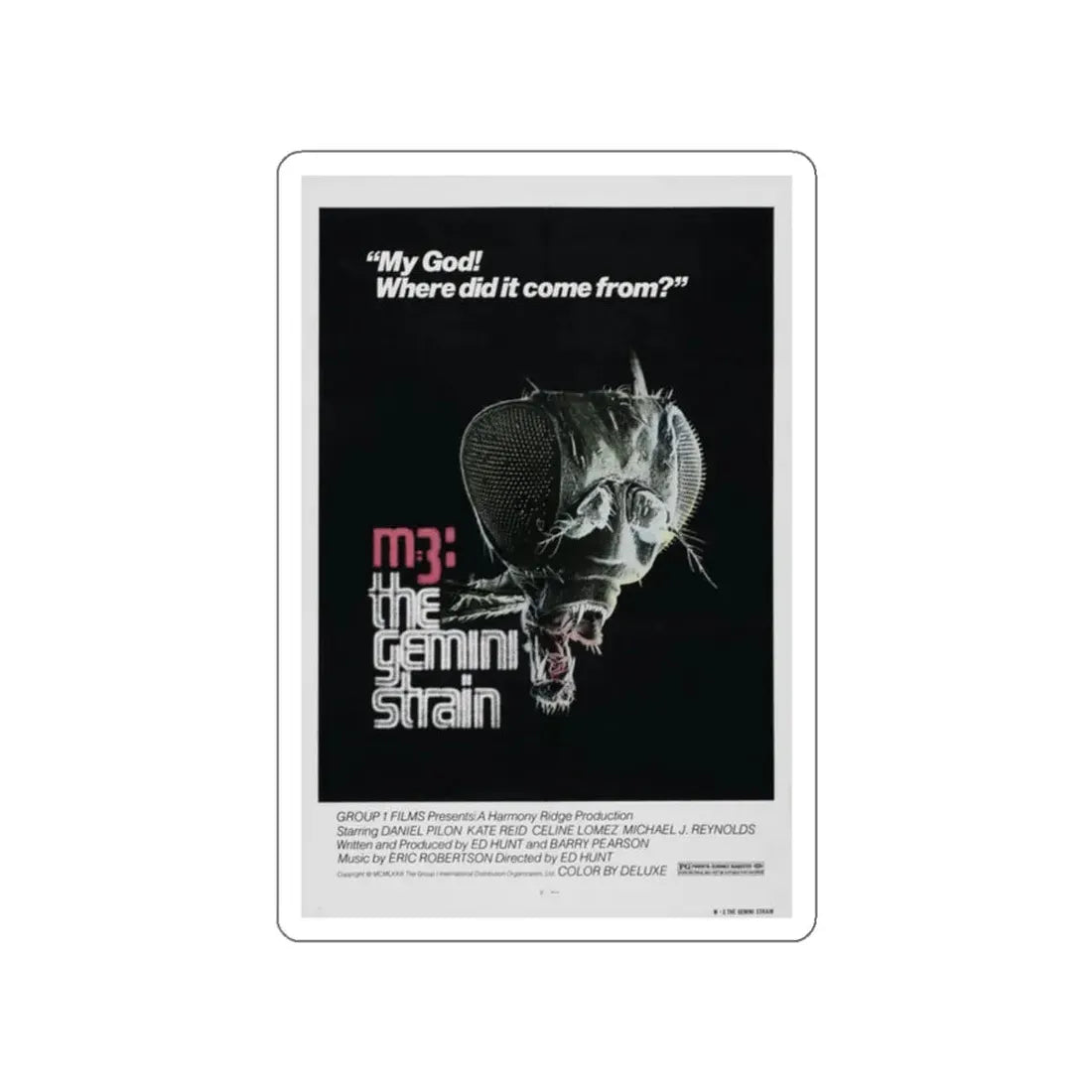 M3 THE GEMINI STRAIN 1979 Movie Poster STICKER Vinyl Die-Cut Decal - The Sticker Space