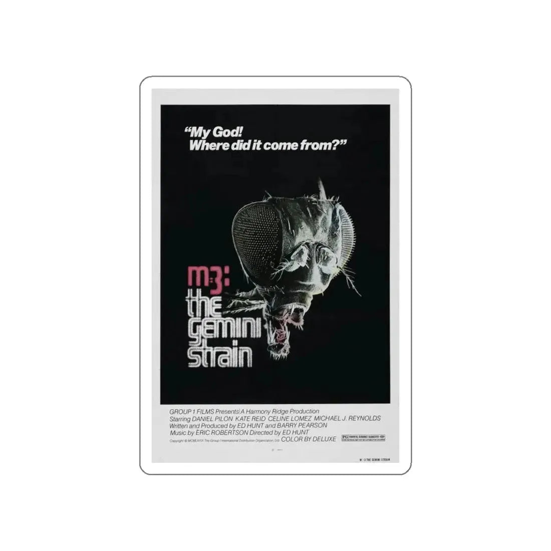 M3 THE GEMINI STRAIN 1979 Movie Poster STICKER Vinyl Die-Cut Decal - The Sticker Space