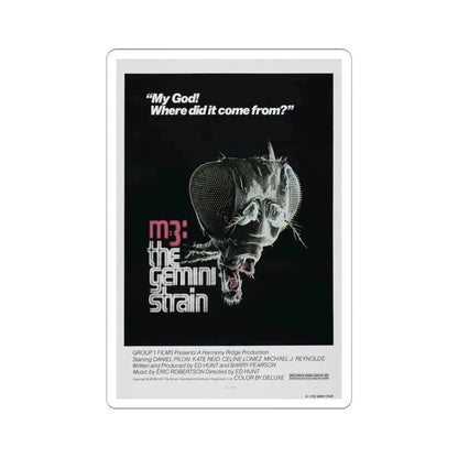 M3 THE GEMINI STRAIN 1979 Movie Poster - STICKER Vinyl Kiss-Cut Decal 4 Inch White - The Sticker Space