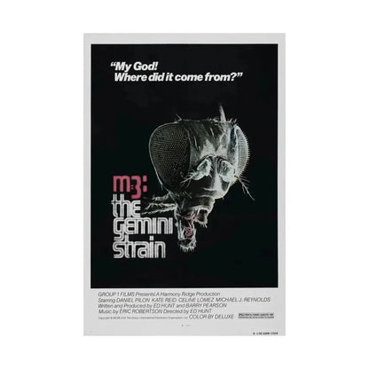 M3 THE GEMINI STRAIN 1979 - Paper Movie Poster - The Sticker Space