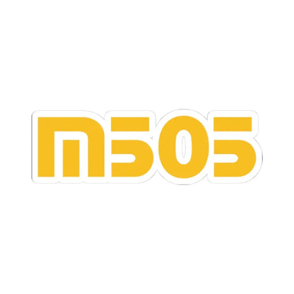 M505 (yellow) (Logo) STICKER Vinyl Kiss-Cut Decal 3 Inch White - The Sticker Space