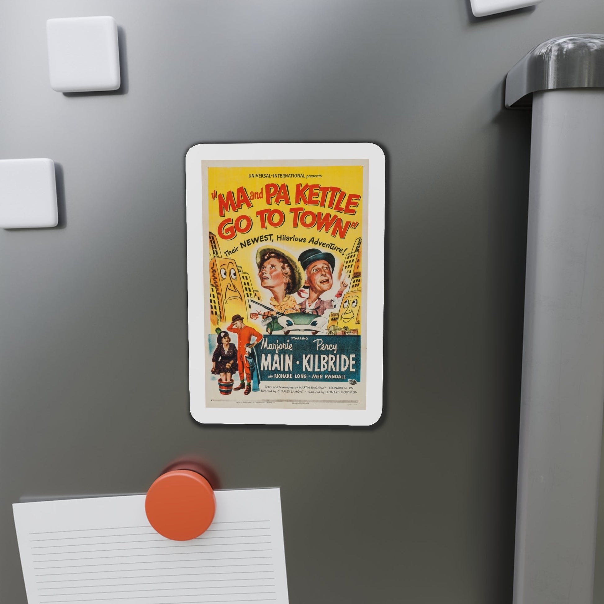 Ma and Pa Kettle Go to Town 1950 Movie Poster Die-Cut Magnet-The Sticker Space