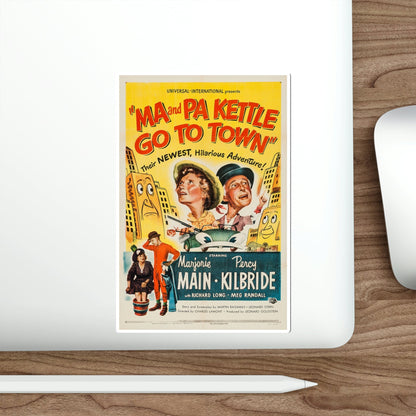 Ma and Pa Kettle Go to Town 1950 Movie Poster STICKER Vinyl Die-Cut Decal-The Sticker Space