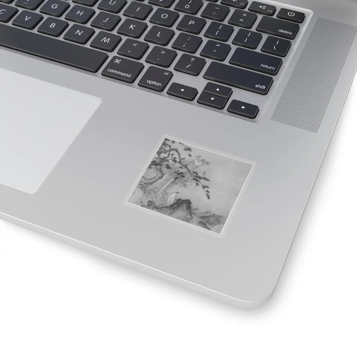 Ma Yuan - Scholar viewing a waterfall - early 13th century v2 - STICKER Vinyl Kiss-Cut Decal