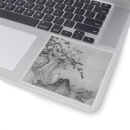 Ma Yuan - Scholar viewing a waterfall - early 13th century v2 - STICKER Vinyl Kiss-Cut Decal