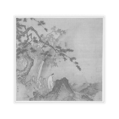 Ma Yuan - Scholar viewing a waterfall - early 13th century v2 - STICKER Vinyl Kiss-Cut Decal