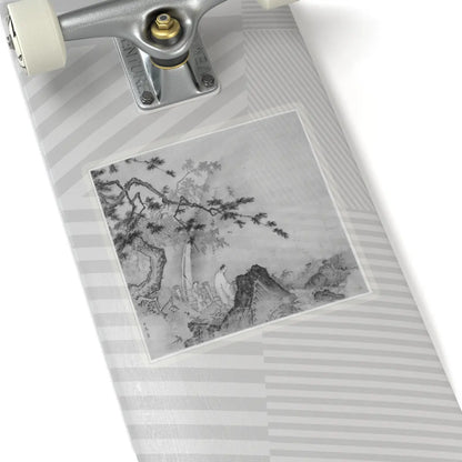 Ma Yuan - Scholar viewing a waterfall - early 13th century v2 - STICKER Vinyl Kiss-Cut Decal
