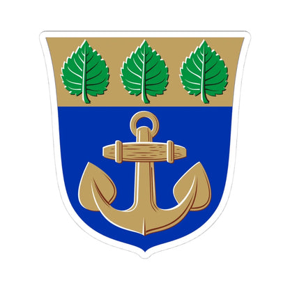 Maarianhamina.vaakuna (Finland) (Coat of Arms) STICKER Vinyl Kiss-Cut Decal 4 Inch White - The Sticker Space