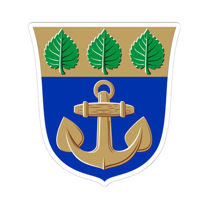 Maarianhamina.vaakuna (Finland) (Coat of Arms) STICKER Vinyl Kiss-Cut Decal 6 Inch White - The Sticker Space