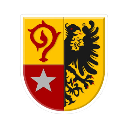 Maasmechelen wapen1 (Belgium) (Coat of Arms) STICKER Vinyl Kiss-Cut Decal 6 Inch White - The Sticker Space