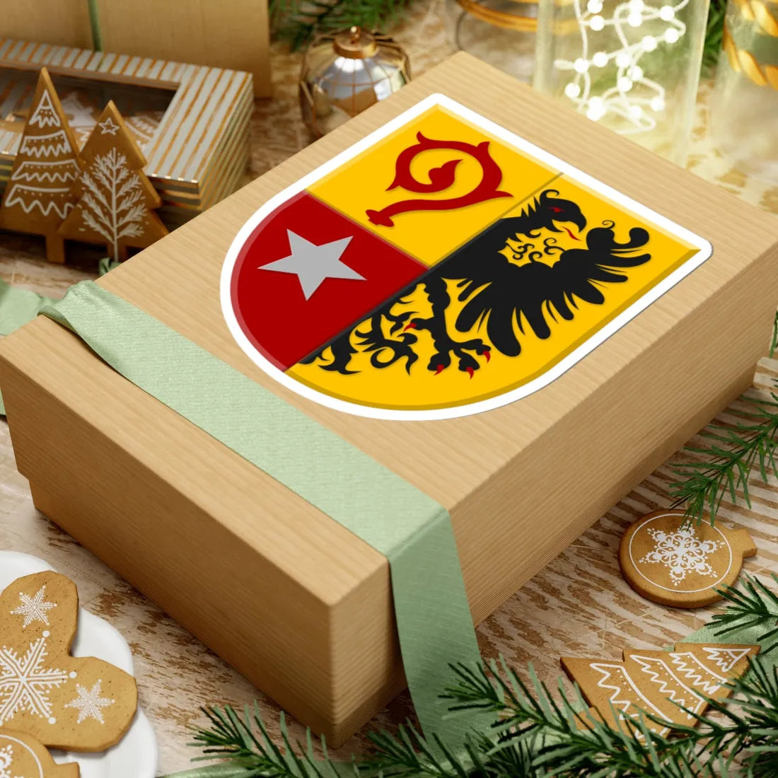 Maasmechelen wapen1 (Belgium) (Coat of Arms) STICKER Vinyl Kiss-Cut Decal - The Sticker Space