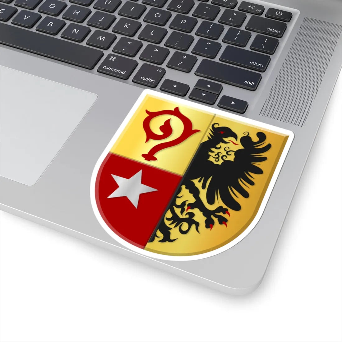 Maasmechelen wapen2 (Belgium) (Coat of Arms) STICKER Vinyl Kiss-Cut Decal - The Sticker Space