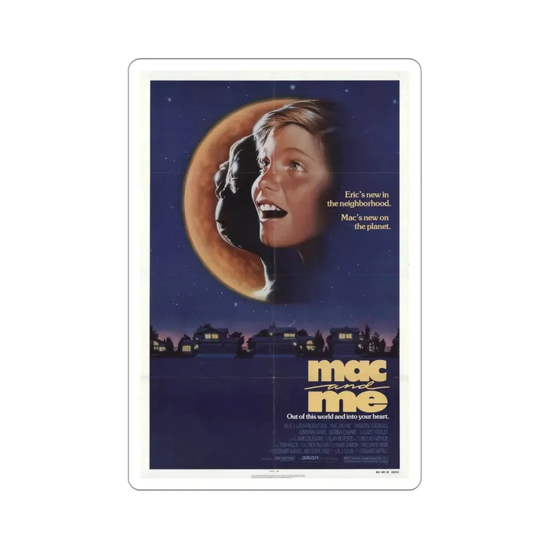 Mac and Me 1988 Movie Poster STICKER Vinyl Die-Cut Decal 4 Inch - The Sticker Space