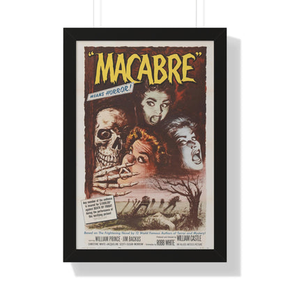 MACABRE 1958 - Framed Movie Poster-16″ x 24″-The Sticker Space