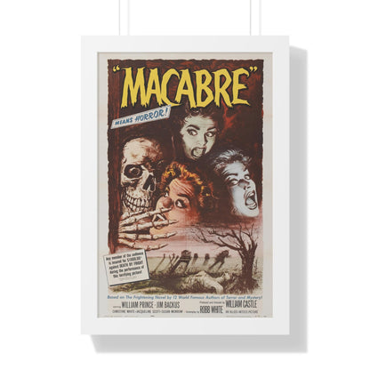 MACABRE 1958 - Framed Movie Poster-16″ x 24″-The Sticker Space