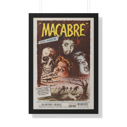 MACABRE 1958 - Framed Movie Poster-20" x 30"-The Sticker Space