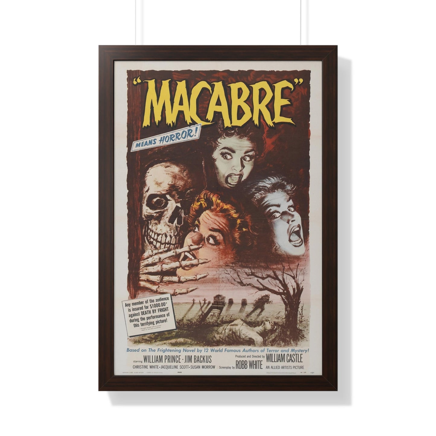 MACABRE 1958 - Framed Movie Poster-20" x 30"-The Sticker Space