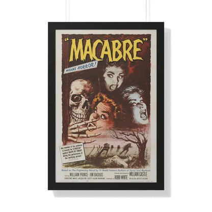 MACABRE 1958 - Framed Movie Poster - The Sticker Space