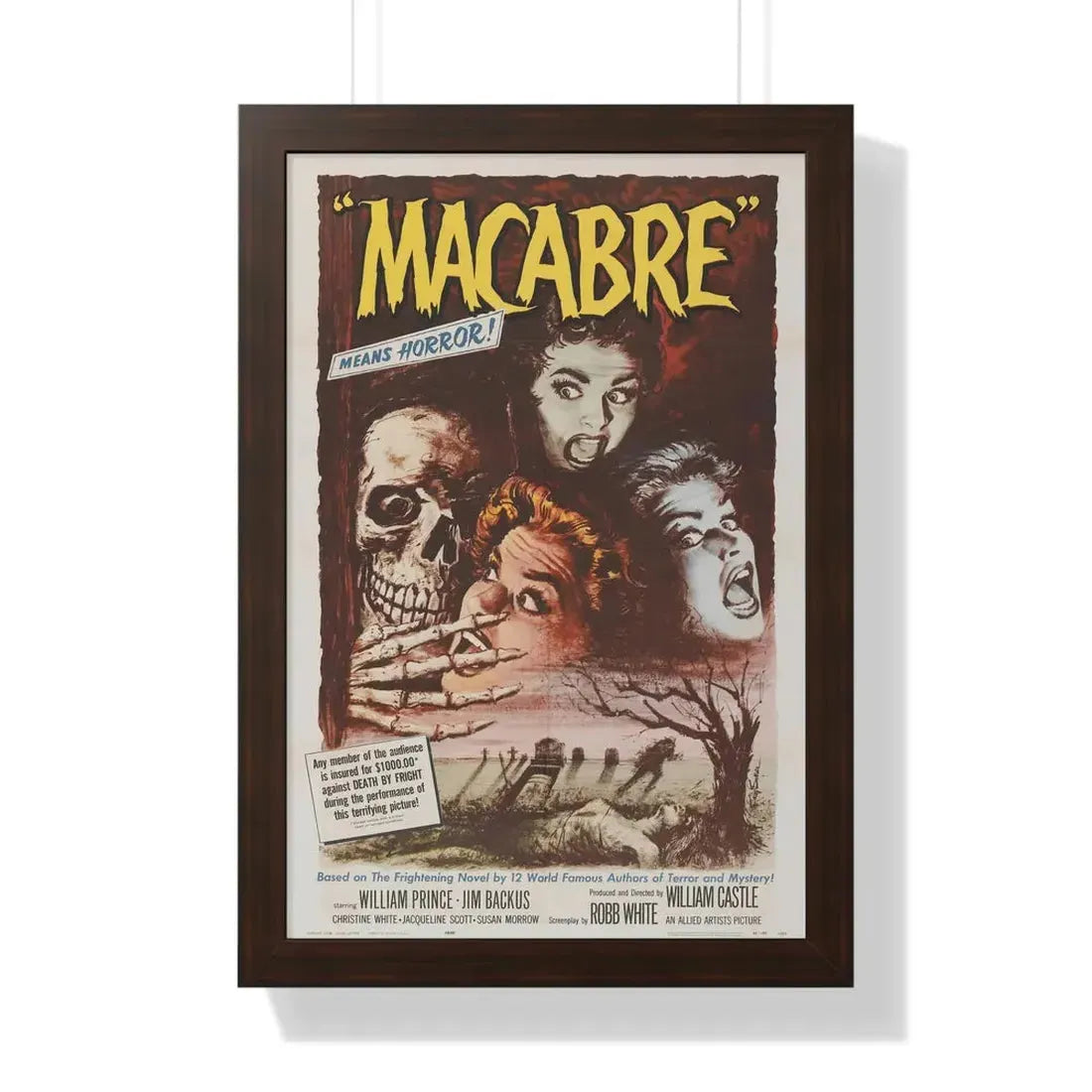 MACABRE 1958 - Framed Movie Poster - The Sticker Space