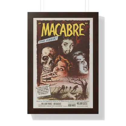 MACABRE 1958 - Framed Movie Poster - The Sticker Space