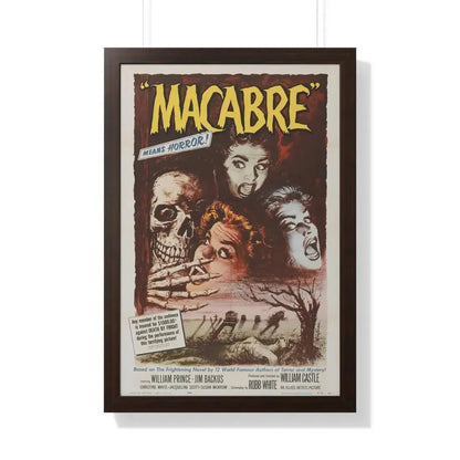 MACABRE 1958 - Framed Movie Poster - The Sticker Space