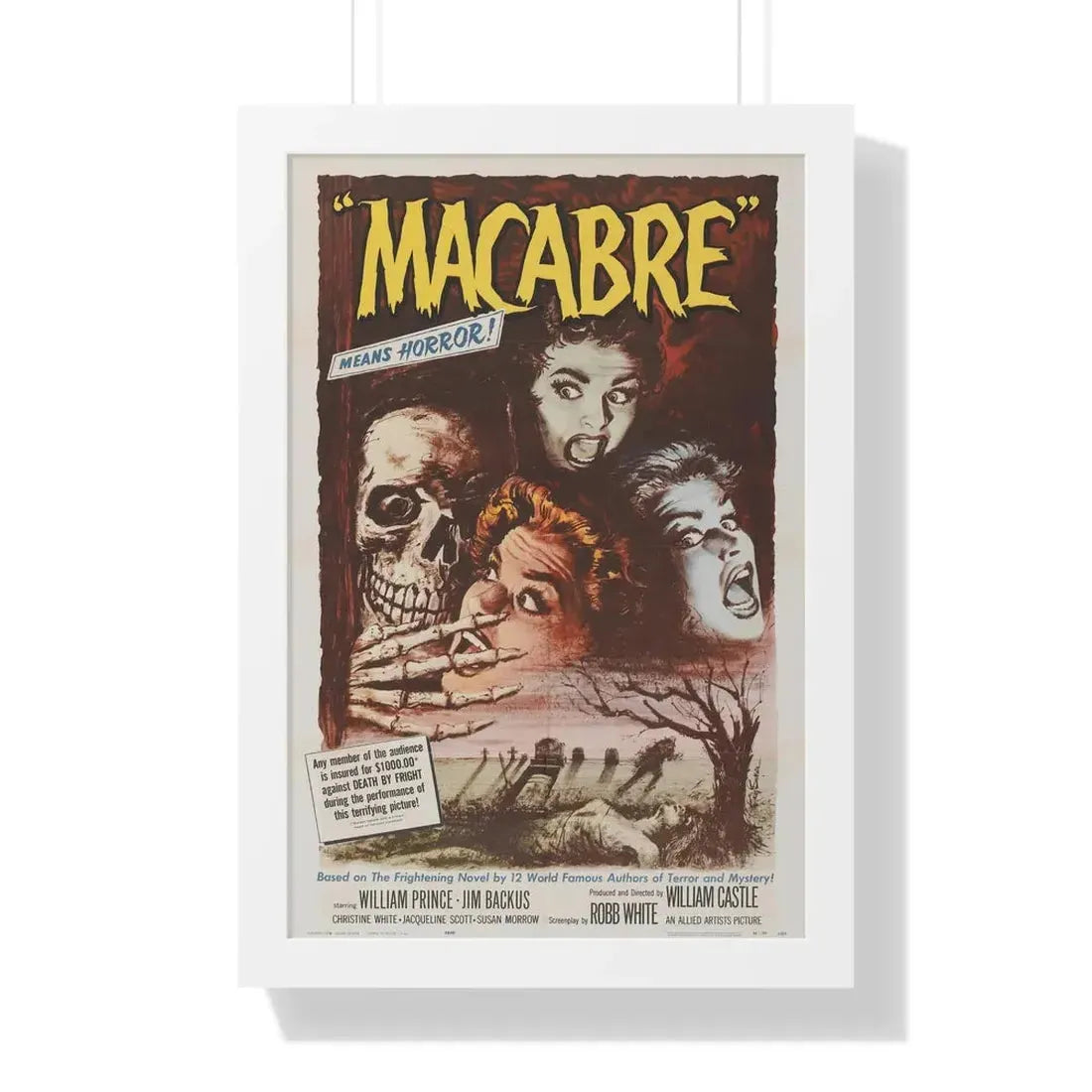 MACABRE 1958 - Framed Movie Poster - The Sticker Space