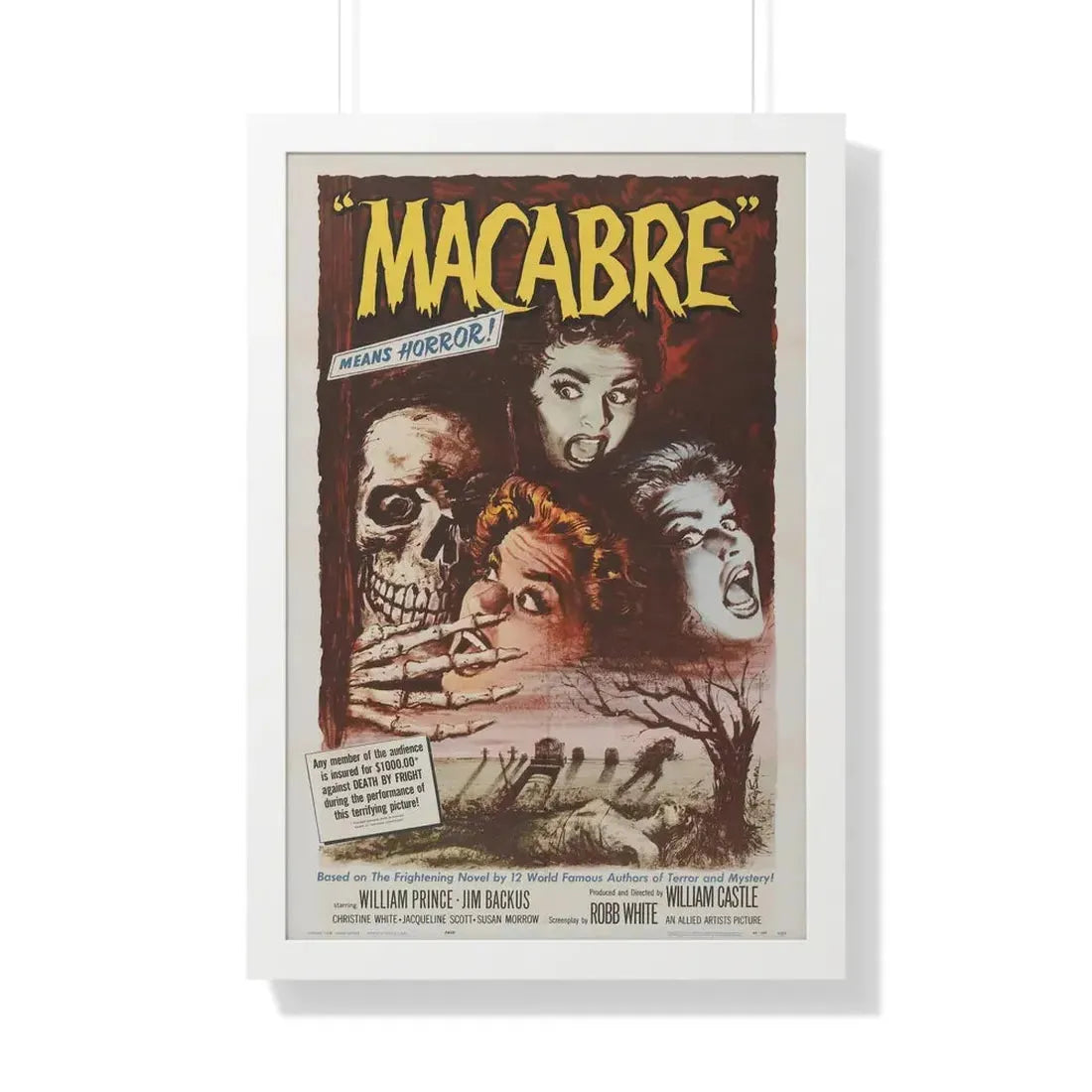 MACABRE 1958 - Framed Movie Poster - The Sticker Space