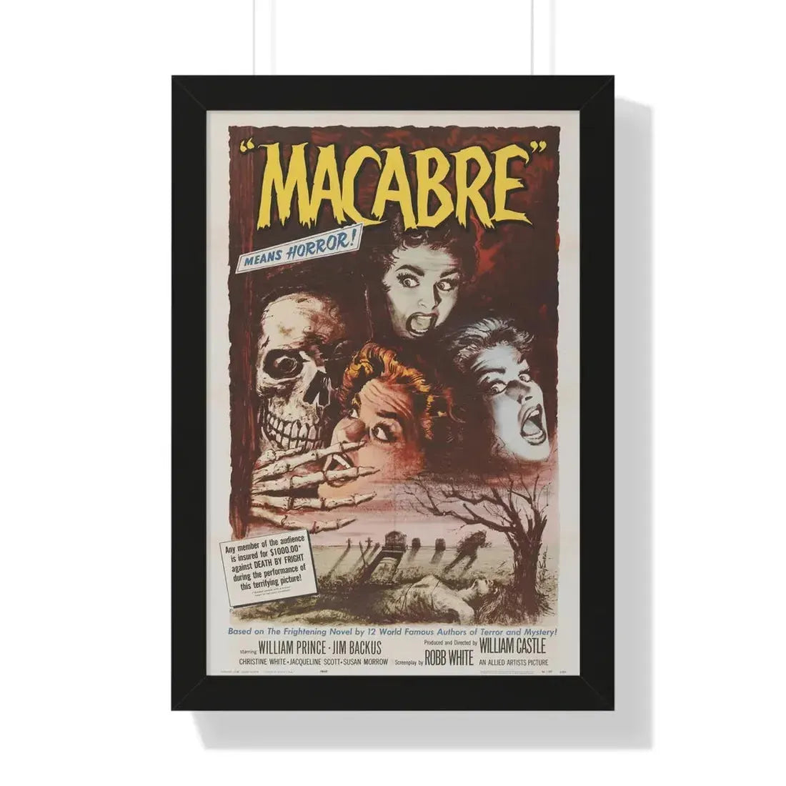 MACABRE 1958 - Framed Movie Poster - The Sticker Space