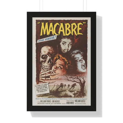 MACABRE 1958 - Framed Movie Poster - The Sticker Space
