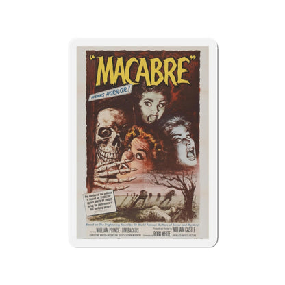 MACABRE 1958 Movie Poster - Refrigerator Magnet-2" x 2"-The Sticker Space