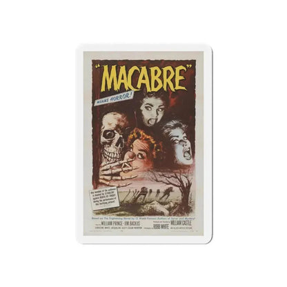 MACABRE 1958 Movie Poster - Refrigerator Magnet 6 Inch Die-Cut - The Sticker Space