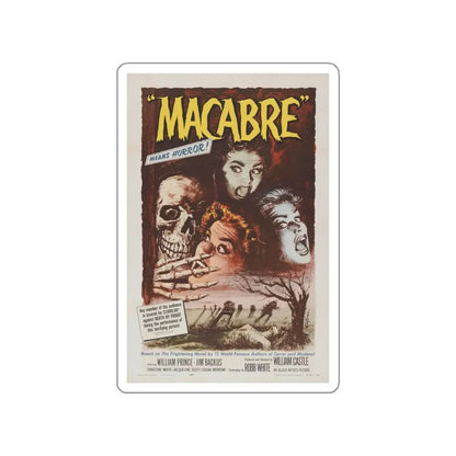 MACABRE 1958 Movie Poster STICKER Vinyl Die-Cut Decal - The Sticker Space