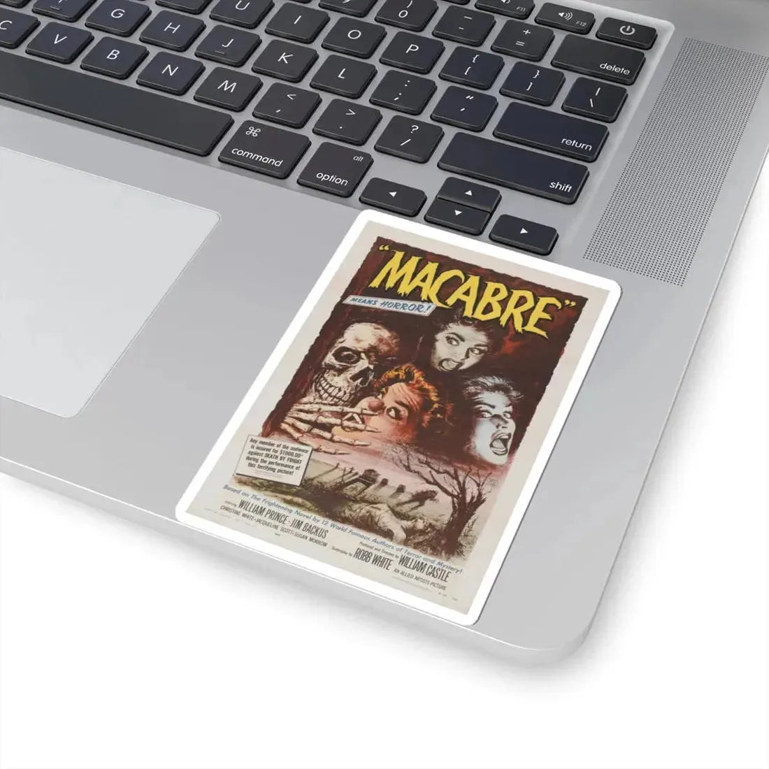 MACABRE 1958 Movie Poster - STICKER Vinyl Kiss-Cut Decal - The Sticker Space