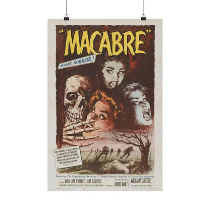 MACABRE 1958 - Paper Movie Poster 16″ x 24″ Matte - The Sticker Space
