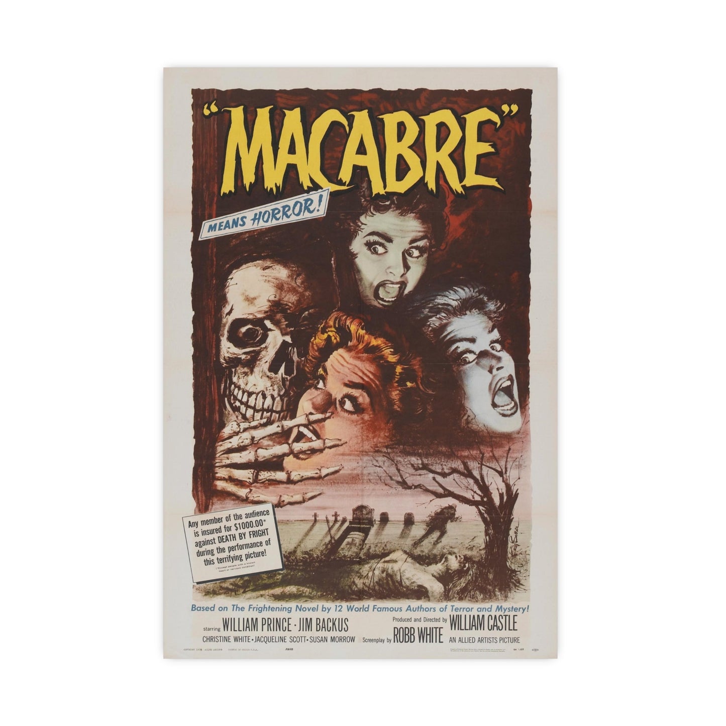 MACABRE 1958 - Paper Movie Poster-16″ x 24″ (Vertical)-The Sticker Space
